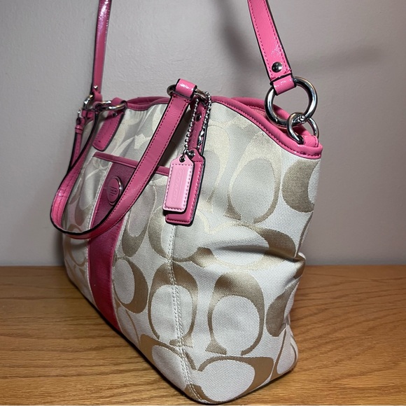 Coach Signature Stripe Pocket Tote - Picture 4 of 15